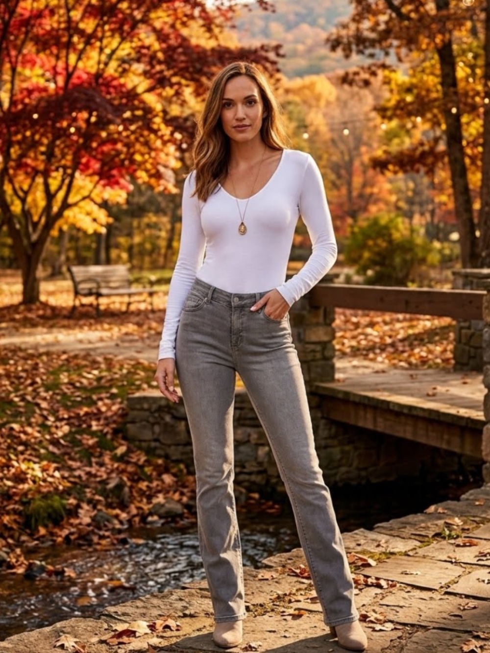 Free People Intimately White Scoop Neck Long Sleeve Bodysuit S EUC
